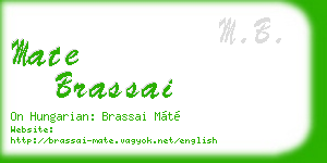 mate brassai business card